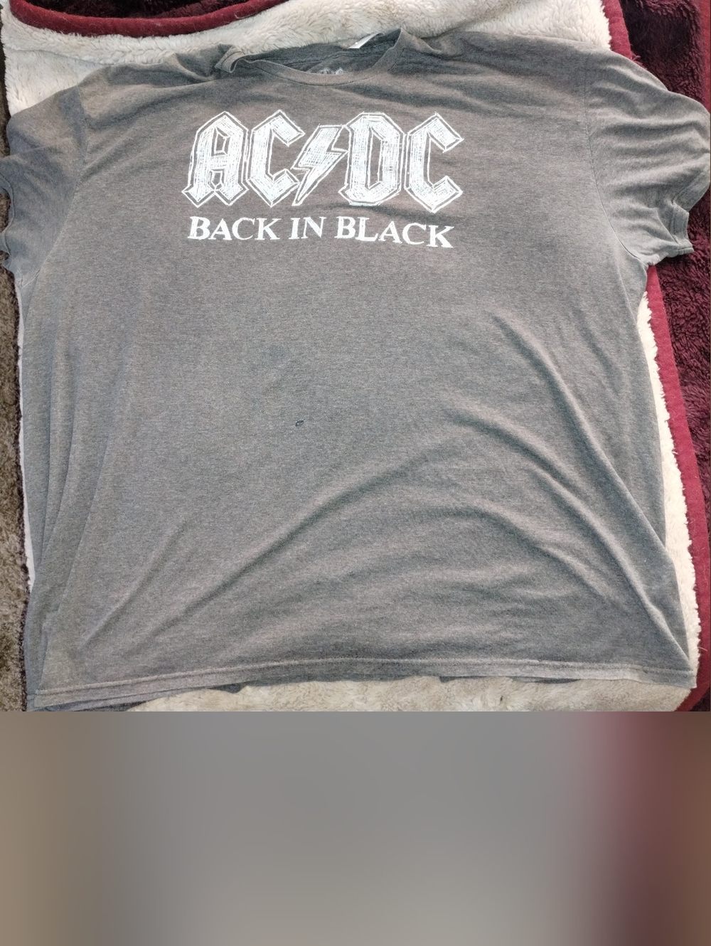 AC/DC "Back In Black" Graphic Tee - Gray